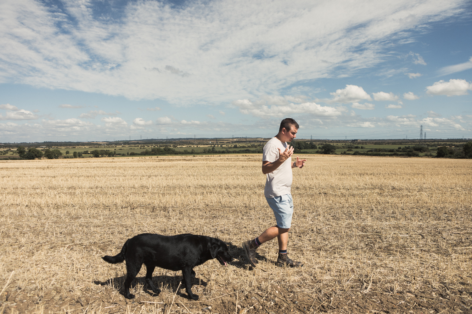 George Young on his farm