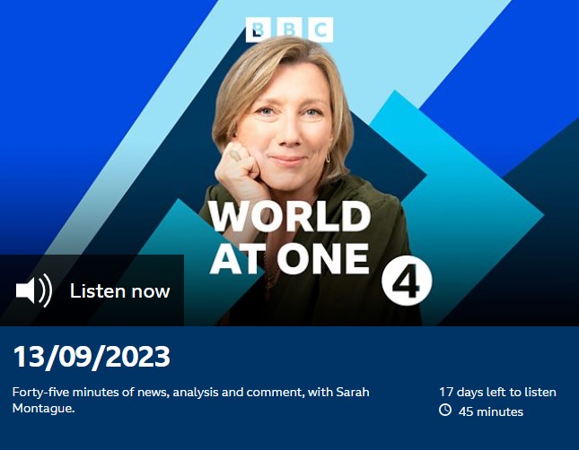 BBC Radio 4: World at One