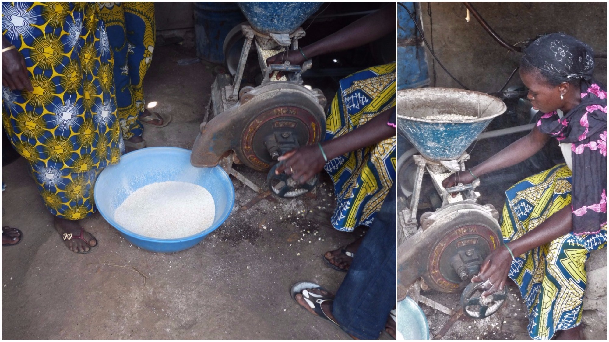 Benin – Women milling Working to empower women in the cotton farming communities of Benin