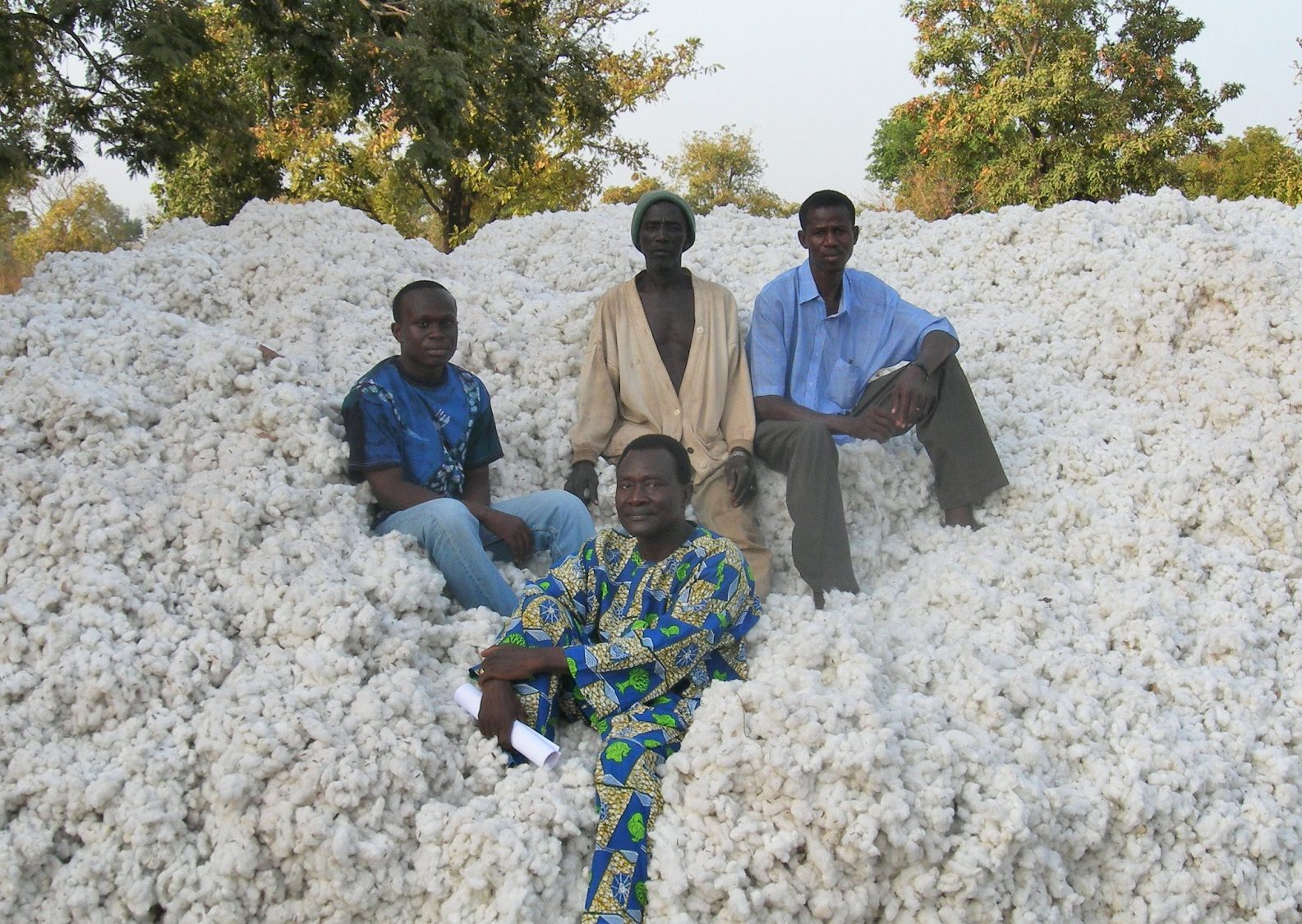 A cotton market in Benin, West Africa