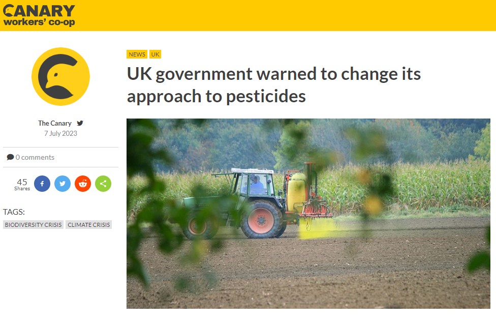 Canary Workers' Co-op: UK government warned to change its approach to pesticides