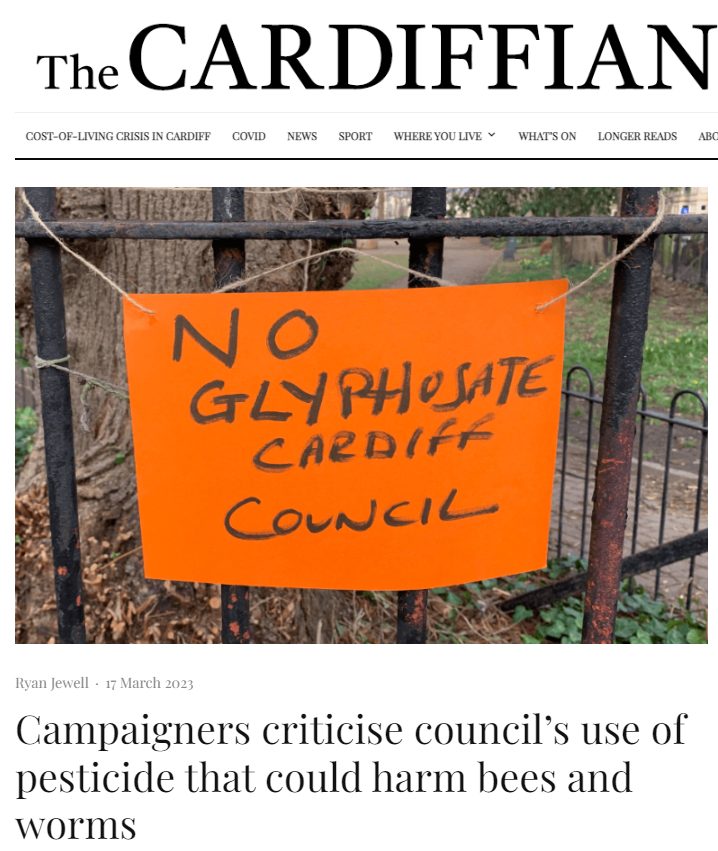 The Cardiffian - Campaigners criticise council’s use of pesticide that could harm bees and worms