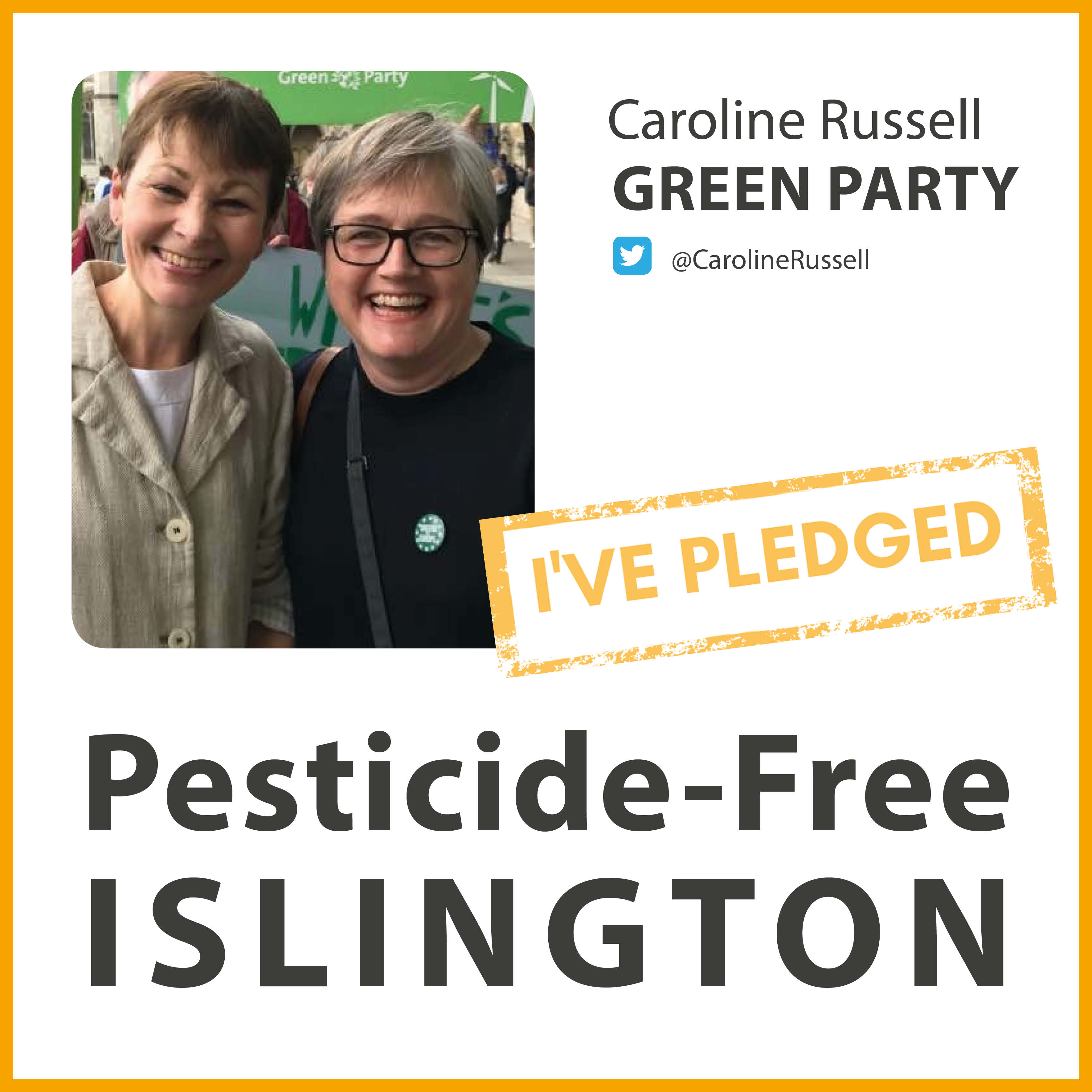 Caroline Russell has taken the pesticide-free pledge in Islington