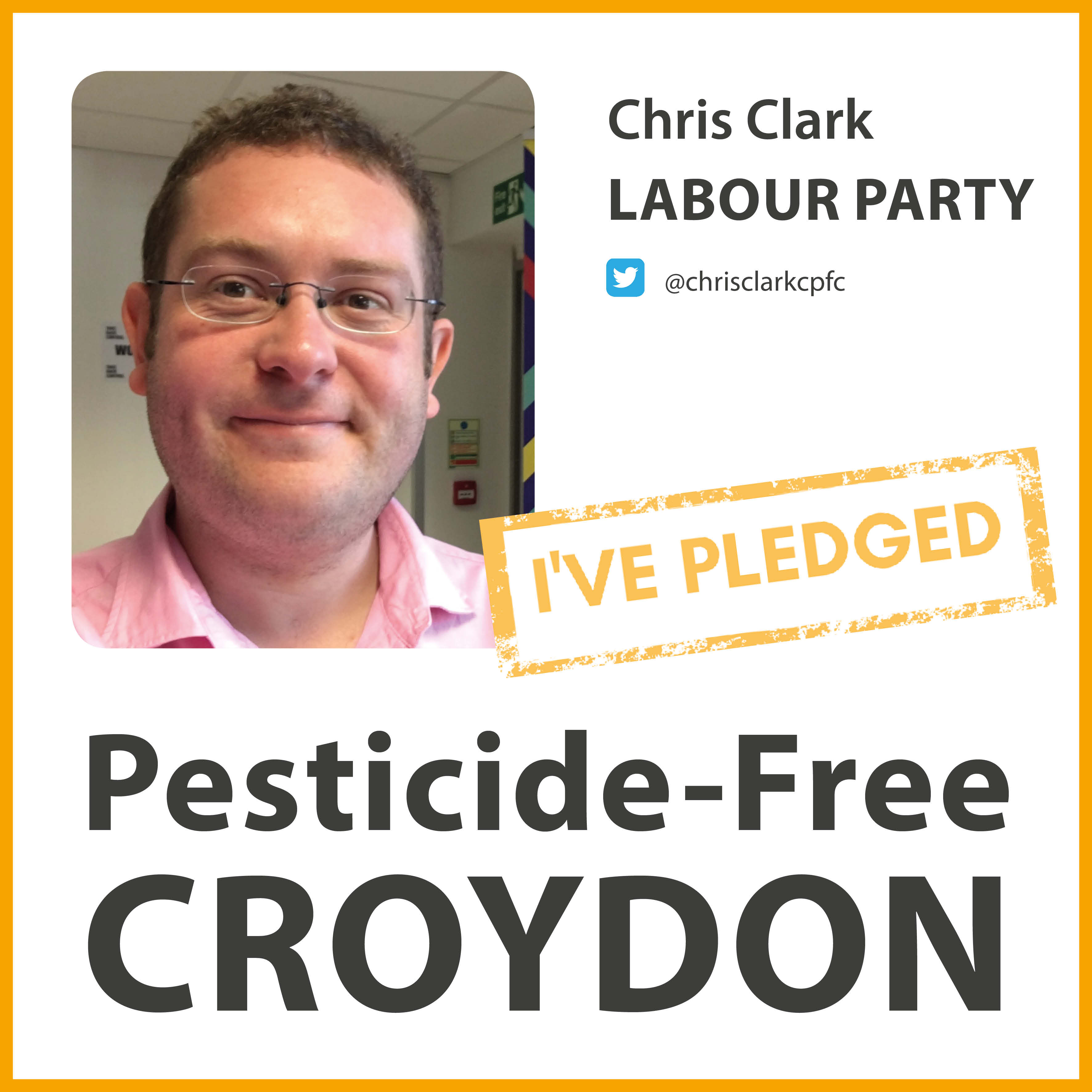 Chris Clark has taken the pesticide-free pledge in Croydon