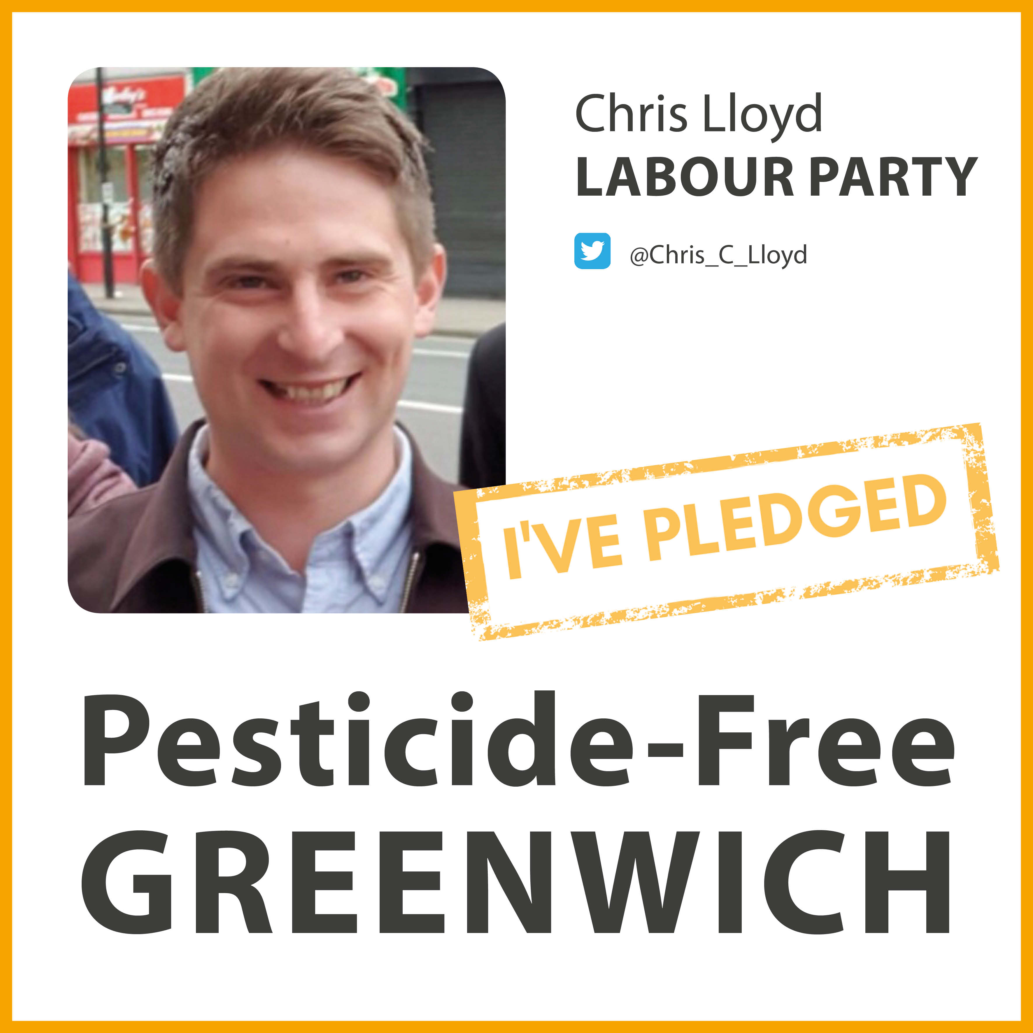 Chris Lloyd has taken the pesticide-free pledge in Greenwich