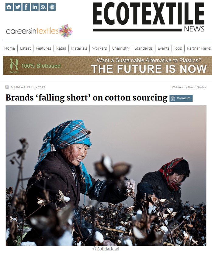 EcoTextile News: Brands ‘falling short’ on cotton sourcing