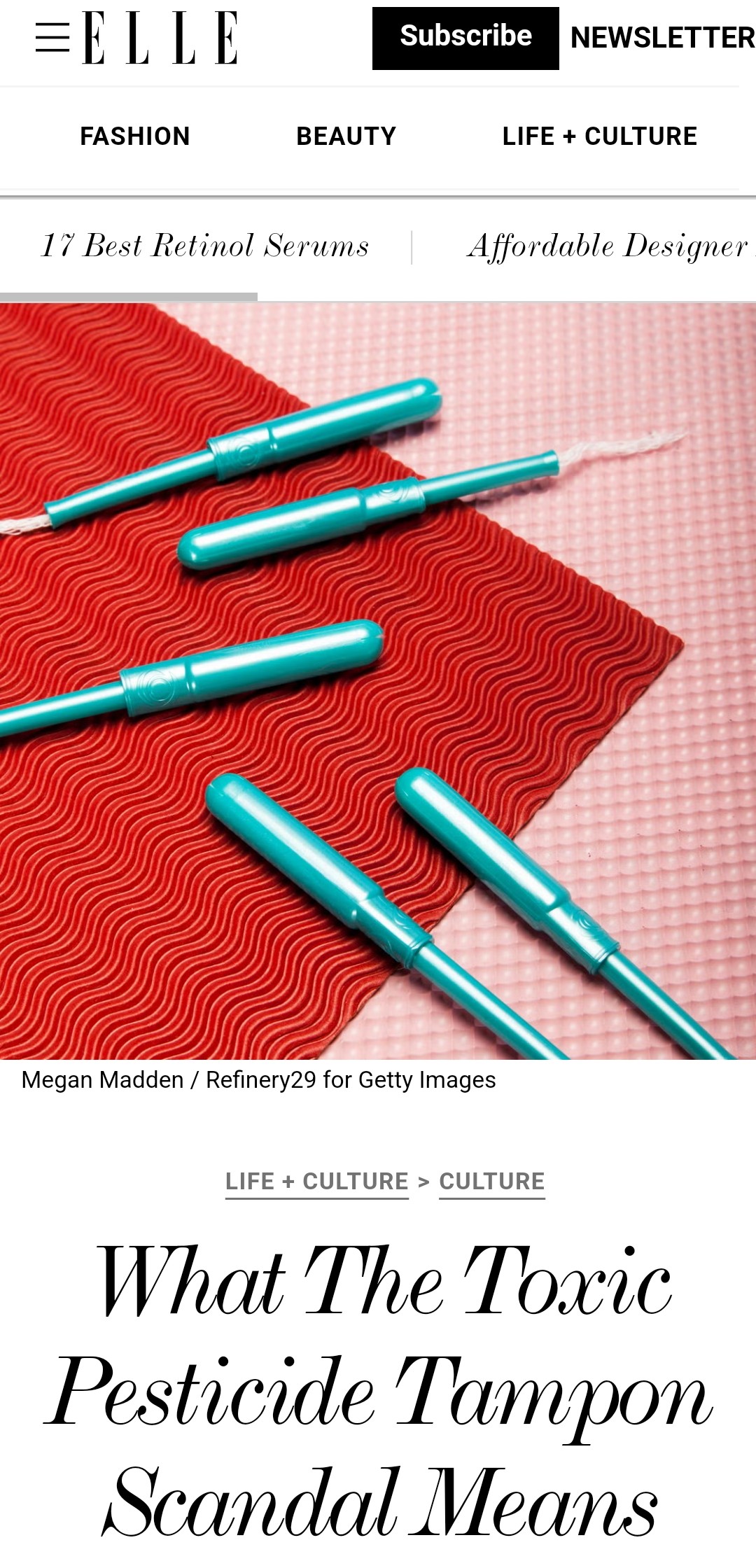 What The Toxic Pesticide Tampon Scandal Means For You And Women's Health More Broadly