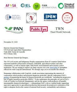 Letter to FAO