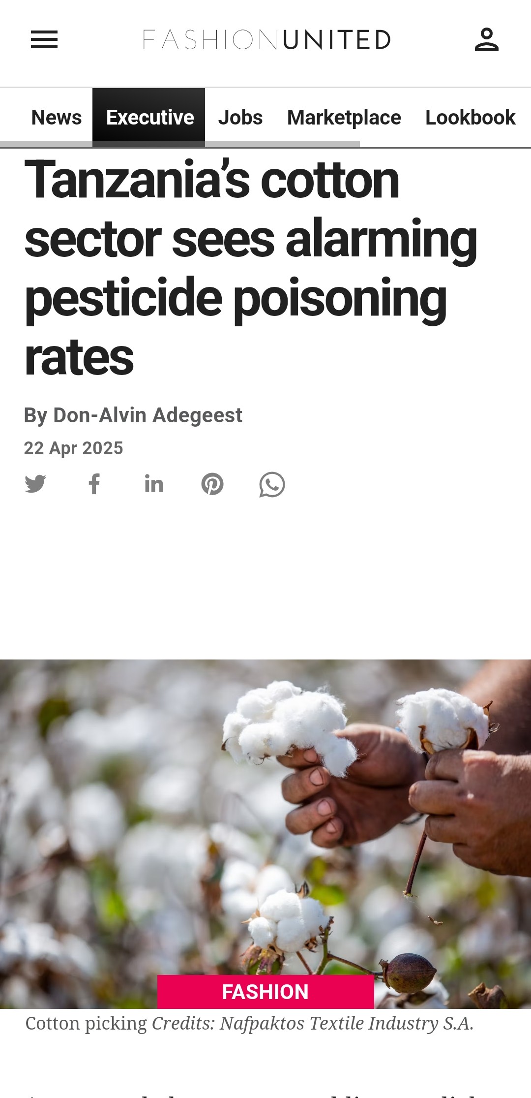 Tanzania’s cotton sector sees alarming pesticide poisoning rates