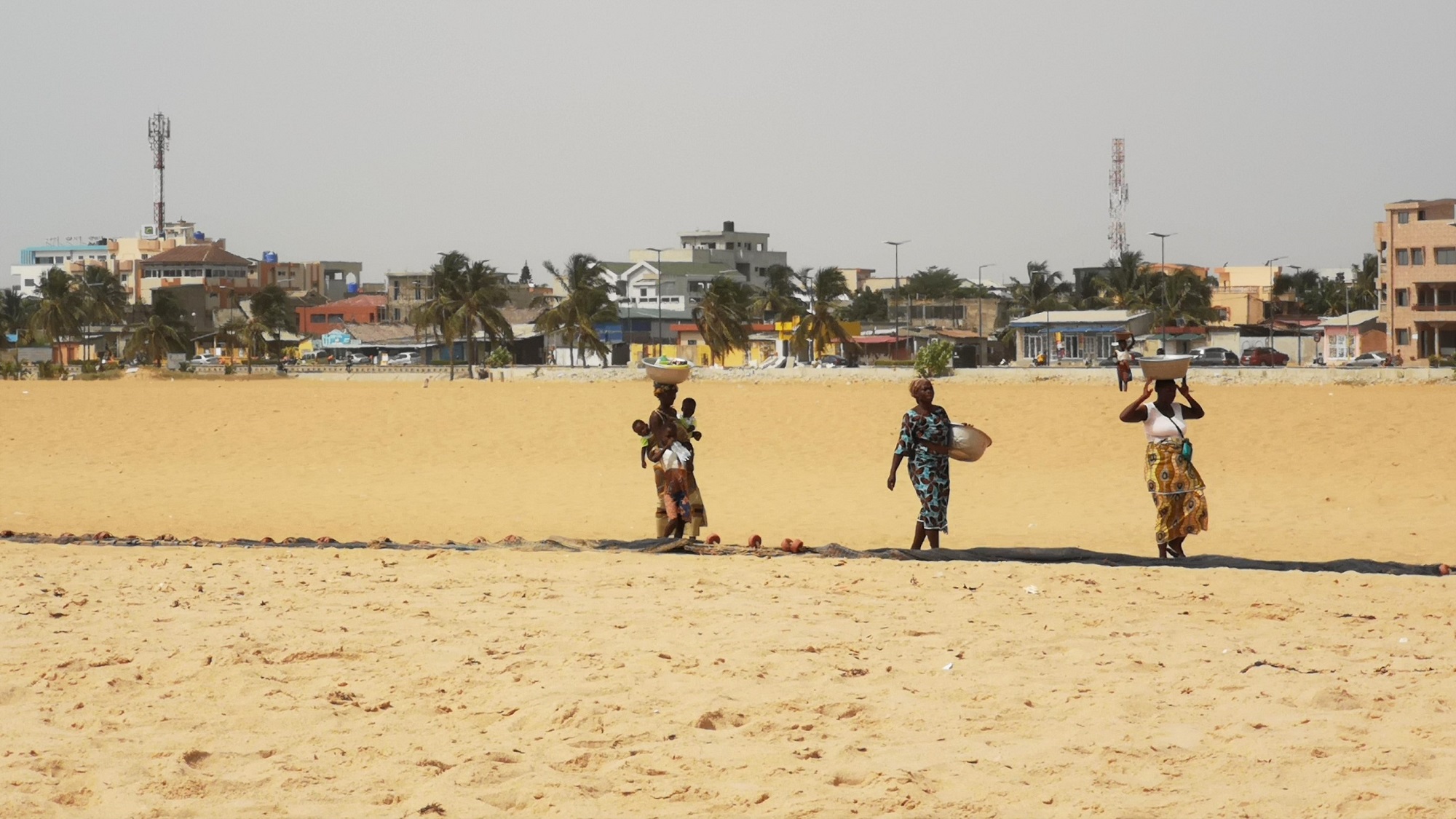 Fidjrosse Beach, with Cotonou in background.