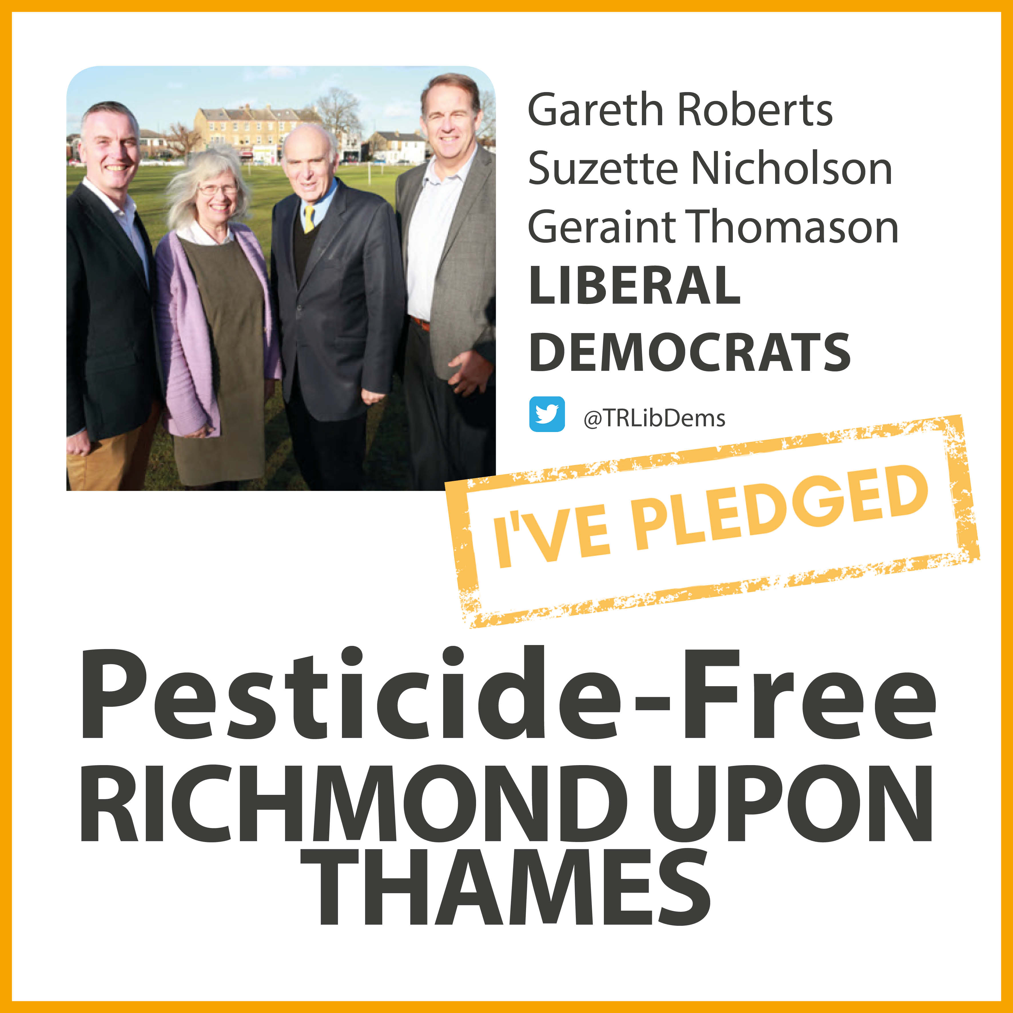 Hampton Lib Dems have taken the pesticide-free pledge