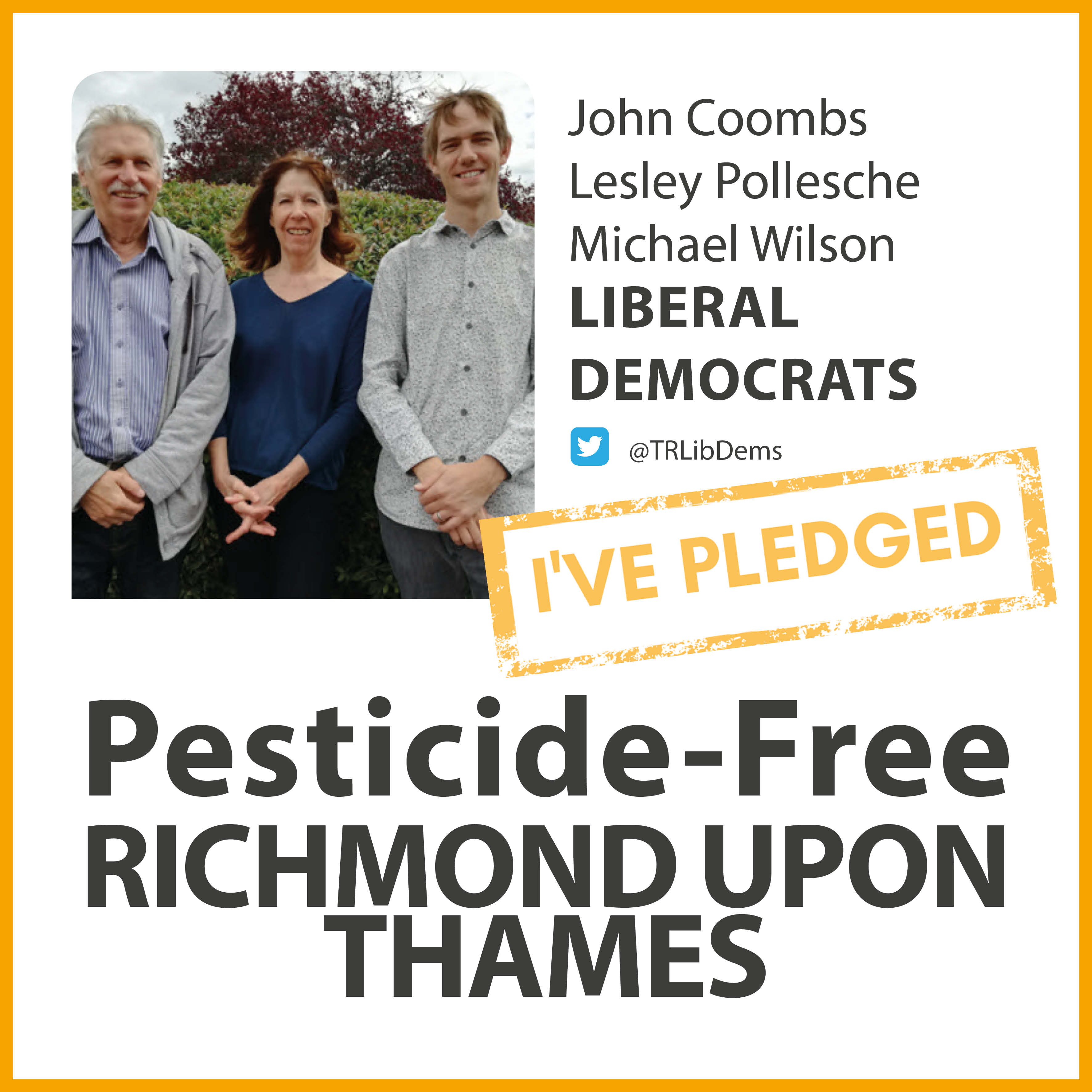 Heathfield Lib Dems have taken the pesticide-free pledge