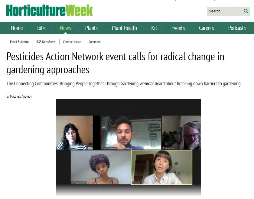 Horticulture Week - Pesticides Action Network event calls for radical change in gardening approaches