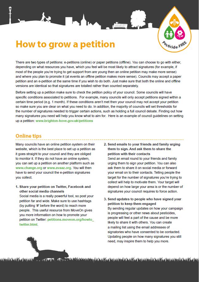 How to grow a petition