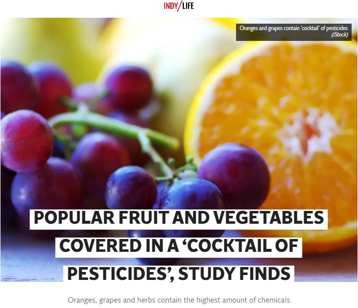 Independent: Popular fruit and vegetables covered in a 'cocktail of pesticides'