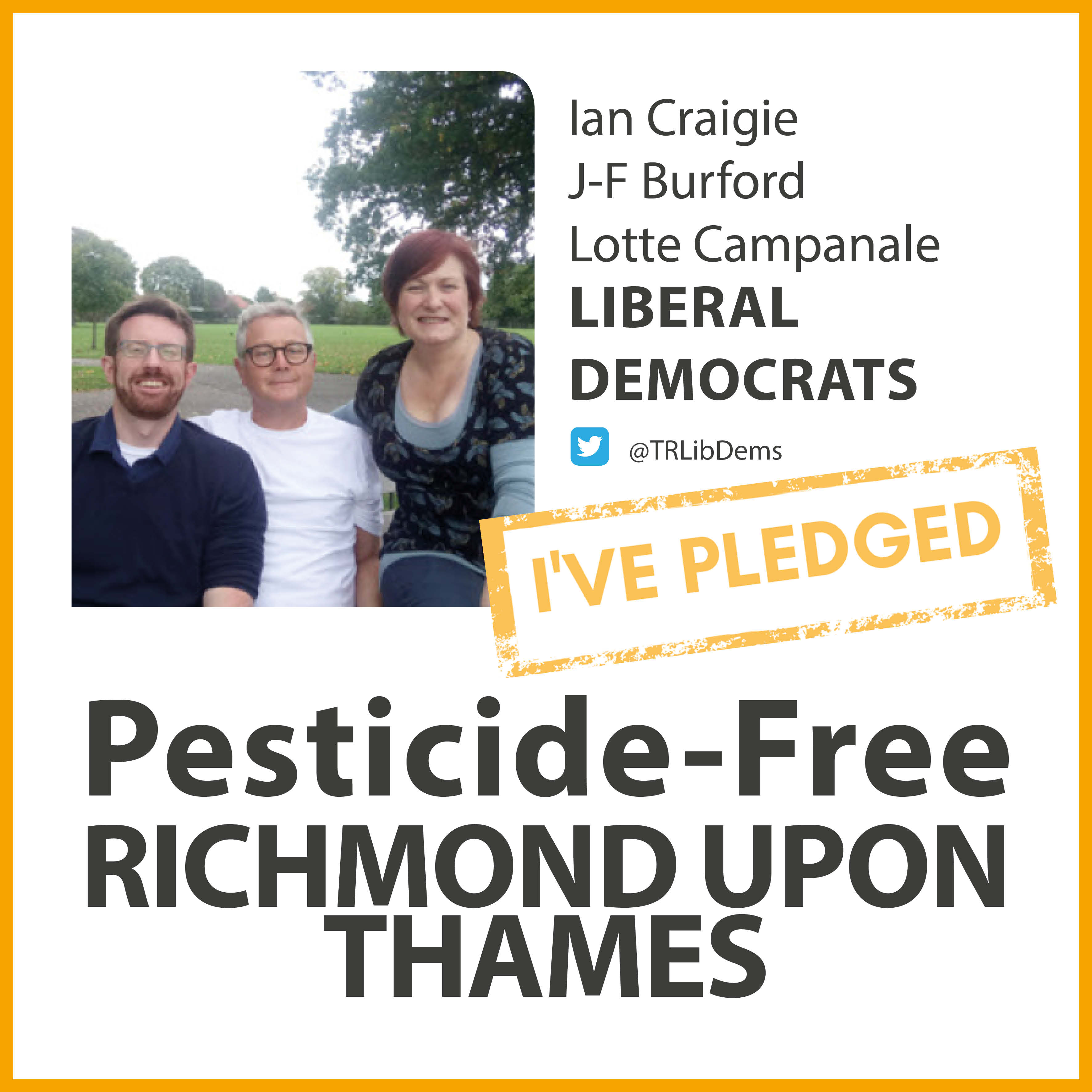 Kew Lib Dems have taken the pesticide-free pledge