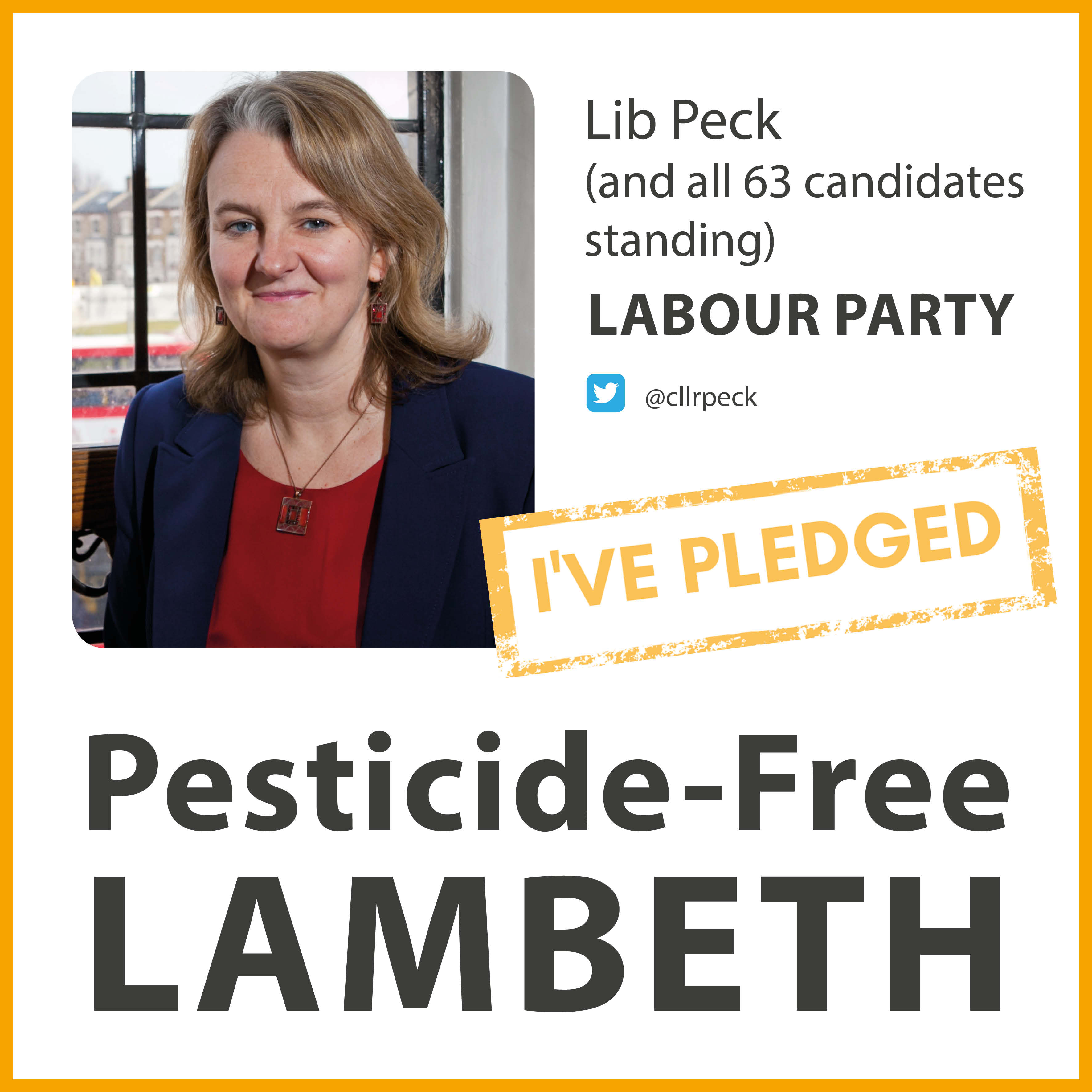 Lib Peck has taken the pesticide-free pledge in Lambeth