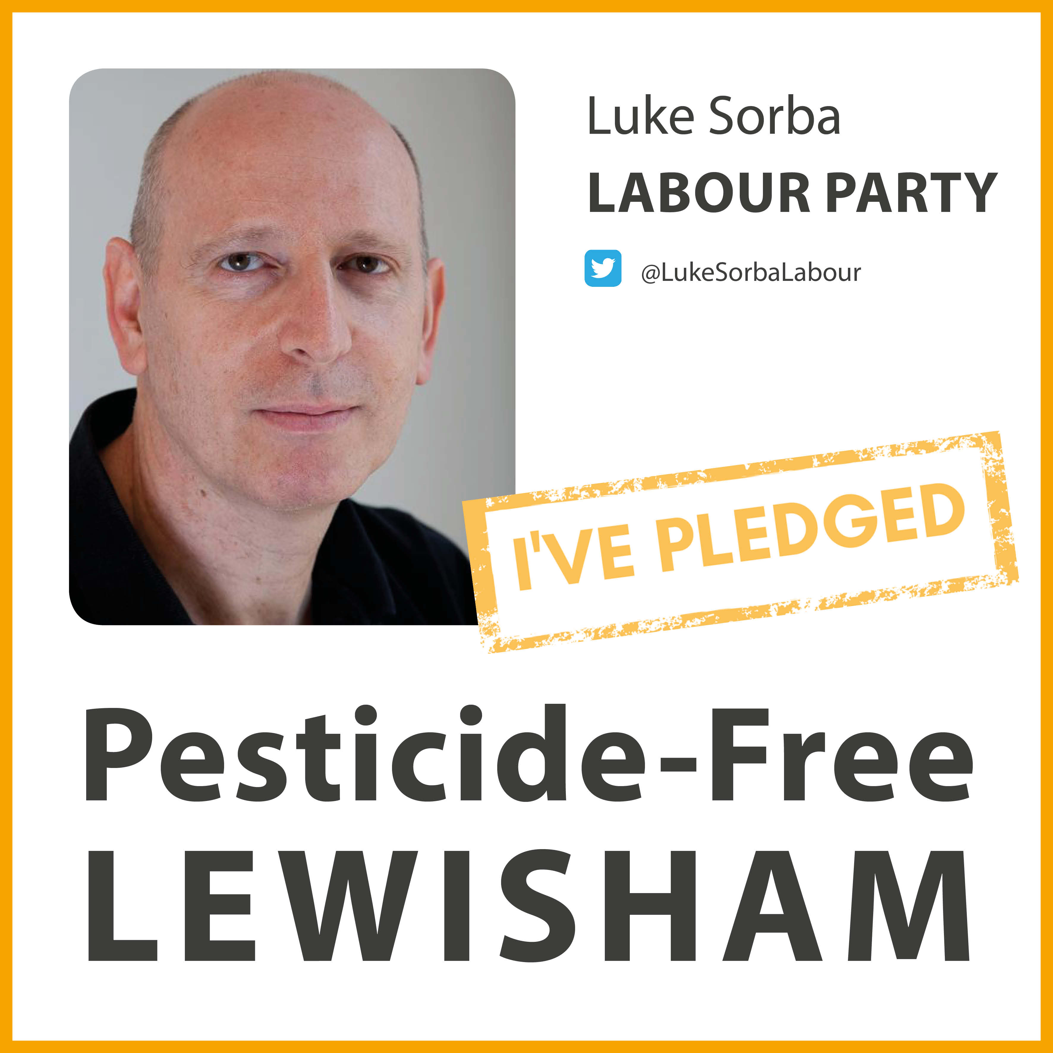 Luke Sorba has taken the pesticide-free pledge in Lewisham