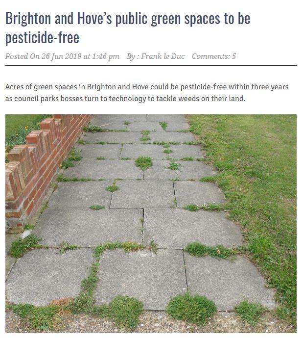 Brighton & Hove public spaces to be pesticide-free