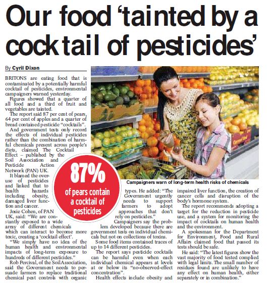 Daily Express (Print) - Our food tainted by cocktail of pesticides