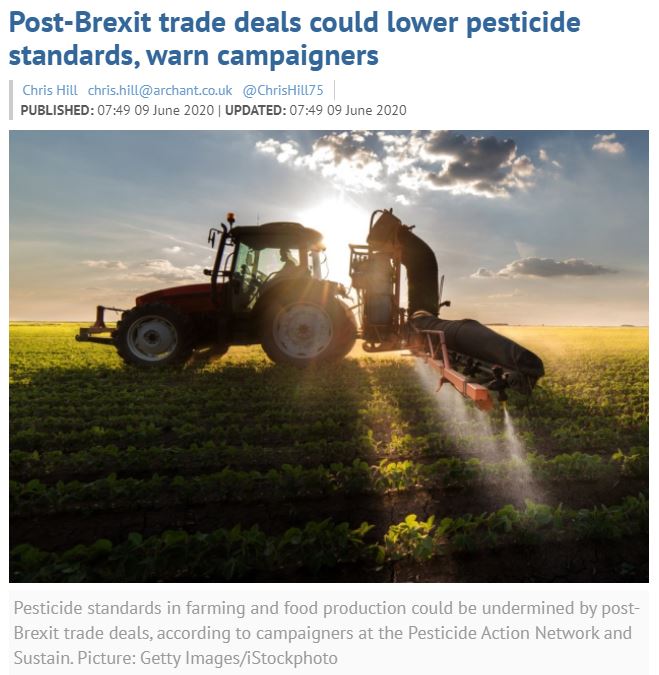 Eastern Daily Press: Post-Brexit trade deals could lower pesticide standards