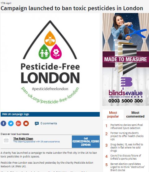 Enfield Independent - Campaign launched to ban toxic pesticides in London