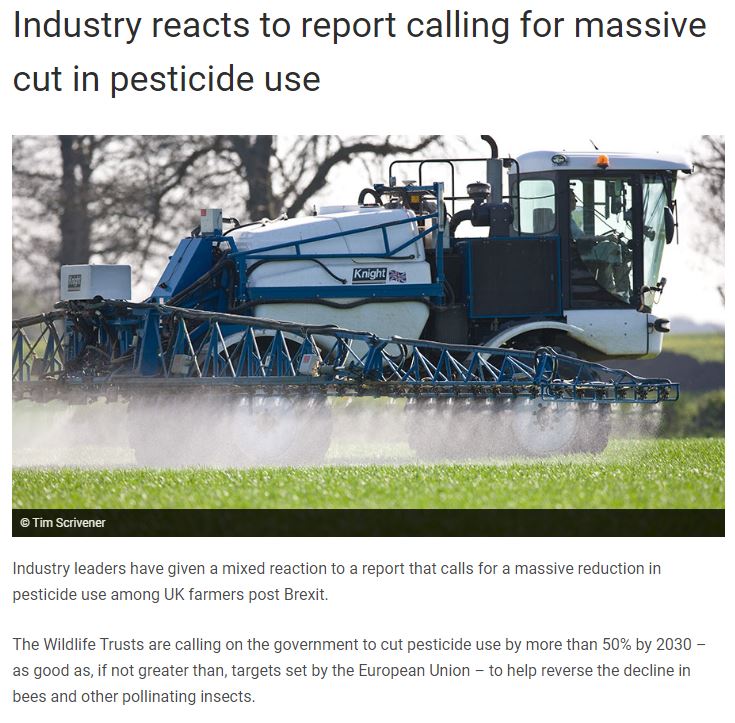 Farmers Weekly: Industry reacts to report calling for massive cut in pesticide use