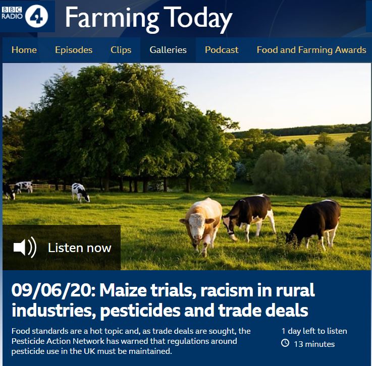 Farming Today - Pesticides and trade deals