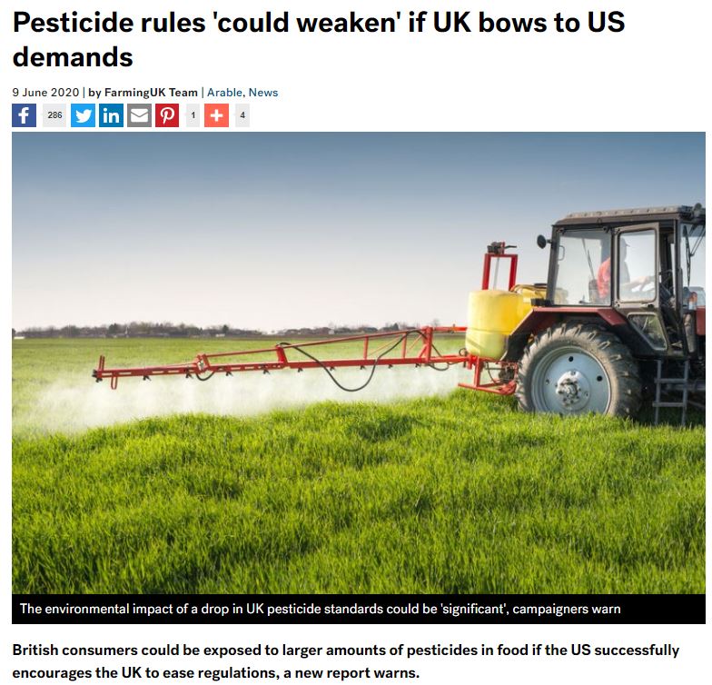 Farming UK: Pesticide rules could weaken if UK bows to US demands