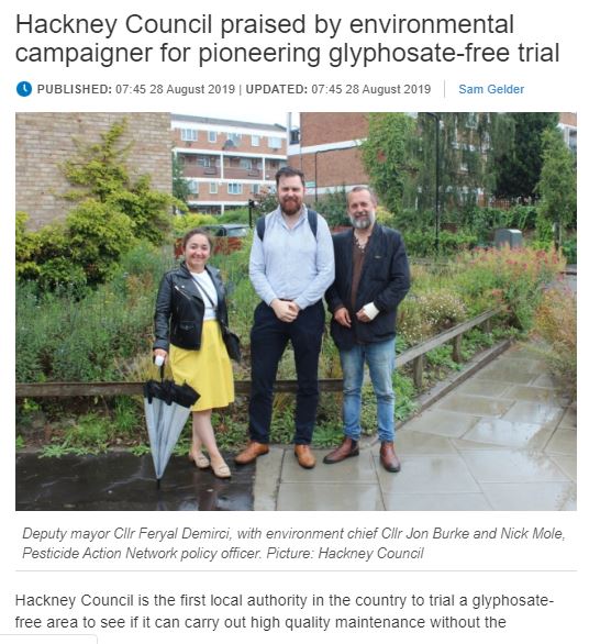 Hackney Gazette - Hackney Council praised by environmental campaigner