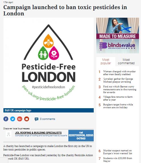 Times Series - Ban toxic pesticides in London