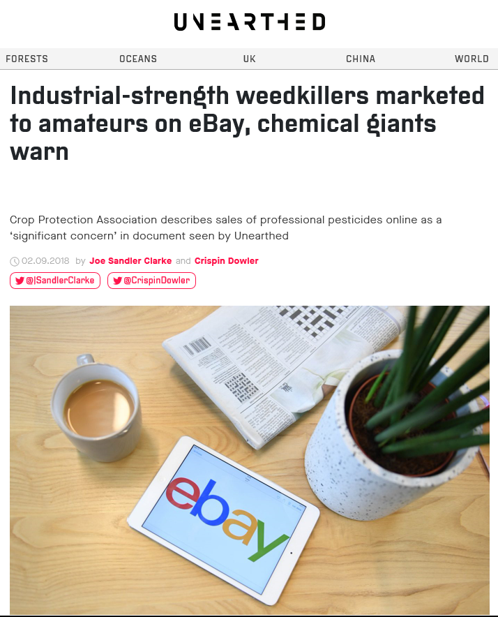 Industrial-strength weedkillers marketed to amateurs