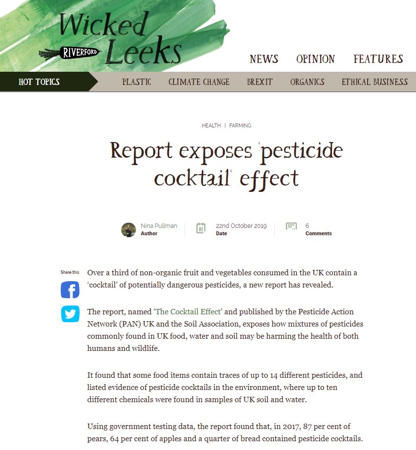 Wicked Leeks - Report exposes pesticide cocktail effect