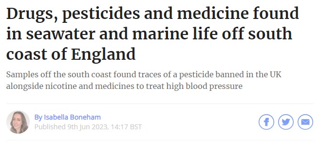 National World: Drugs, pesticides and medicine found in seawater and marine life off south coast of England