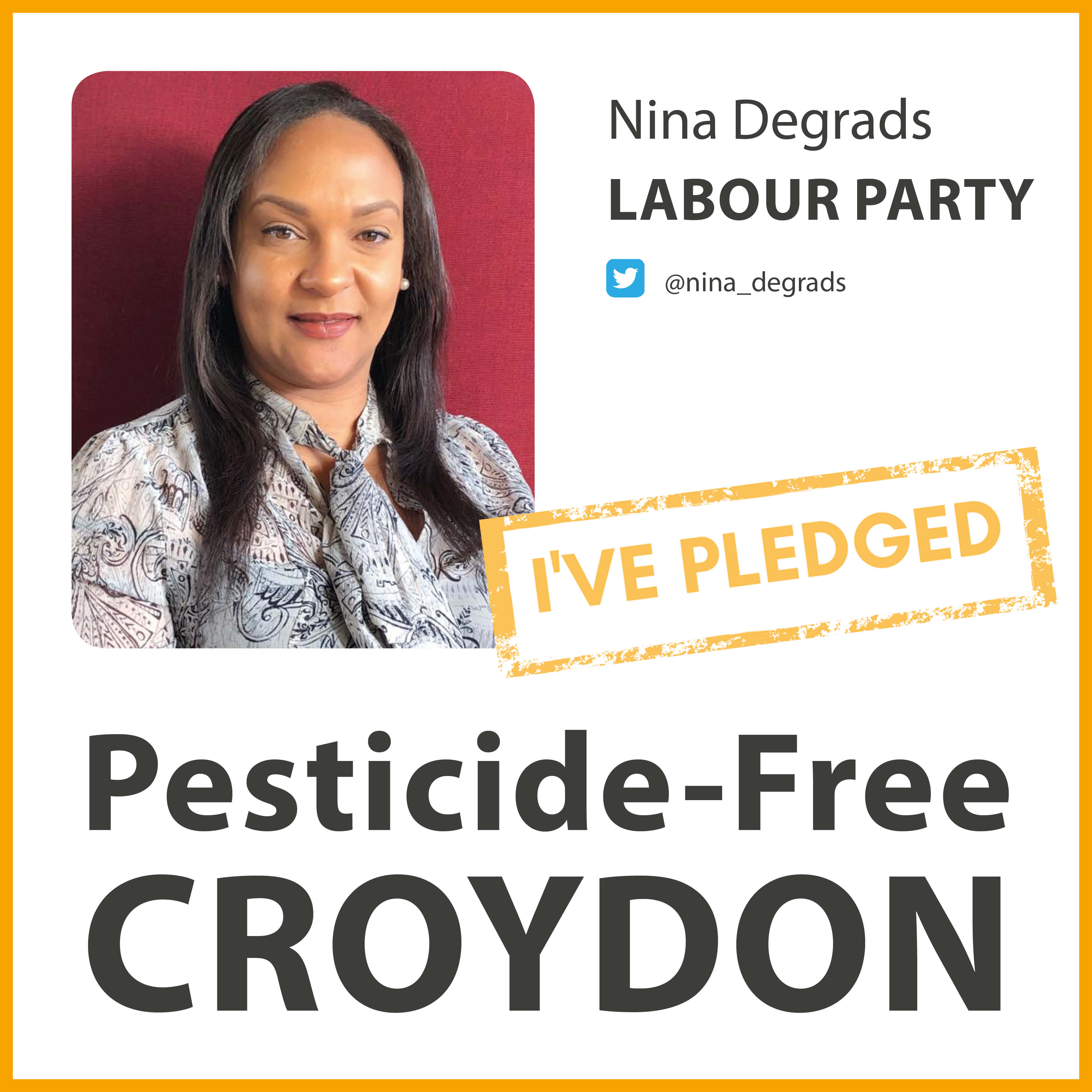 Nina Degrads has taken the pesticide-free pledge in Croydon