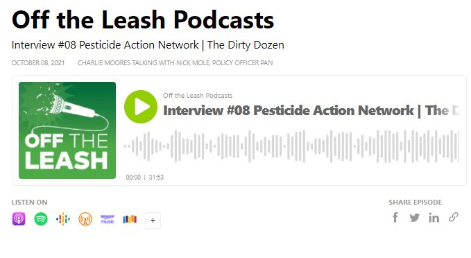 Off the Leash Podcasts: An interview with Nick Mole, PAN UK's Policy Officer, on the 'Dirty Dozen'