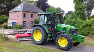 Tractor Mounted Sweeper on John Deere