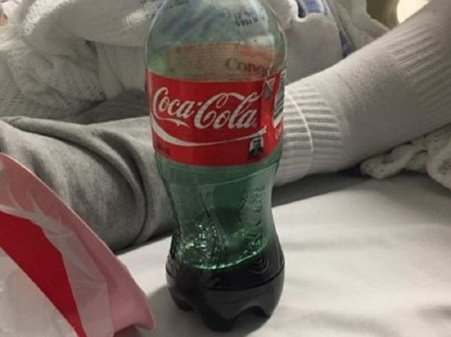Paraquat stored in a coke bottle in Australia - credit ABC News 2017