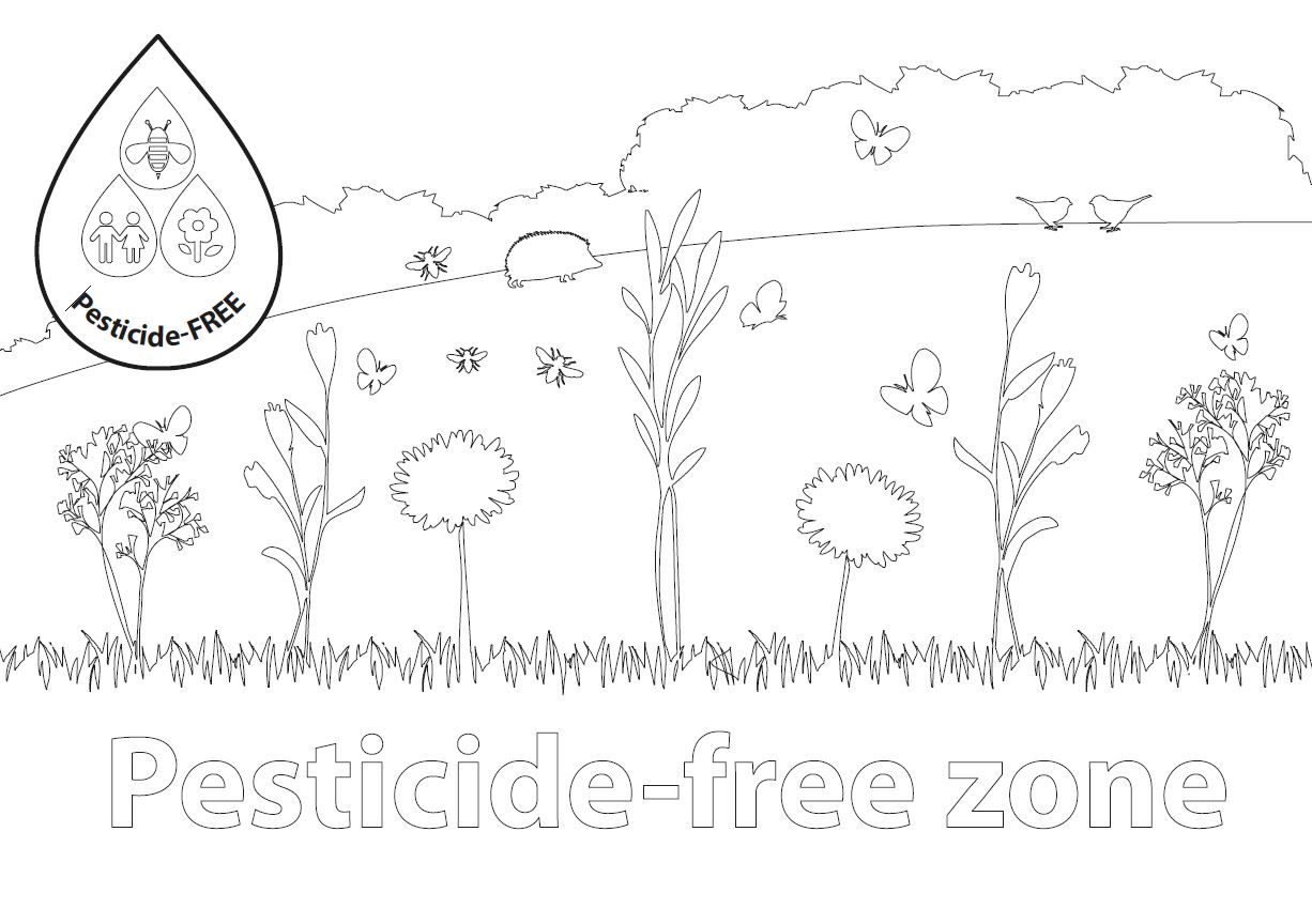 Download and colour in the Pesticide-Free Zone Poster