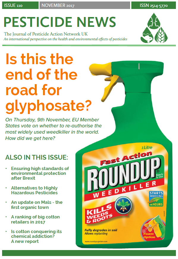 Pesticide News Issue 110 - November 2017