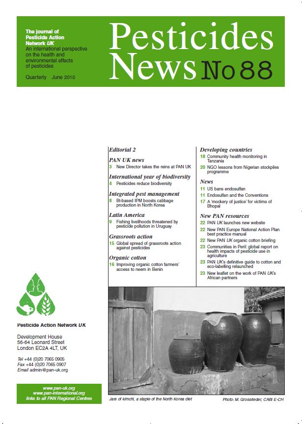 Pesticide News Issue 88, June 2010