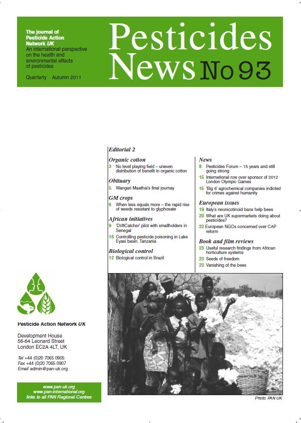 Pesticide News Issue 93, Autumn 2011