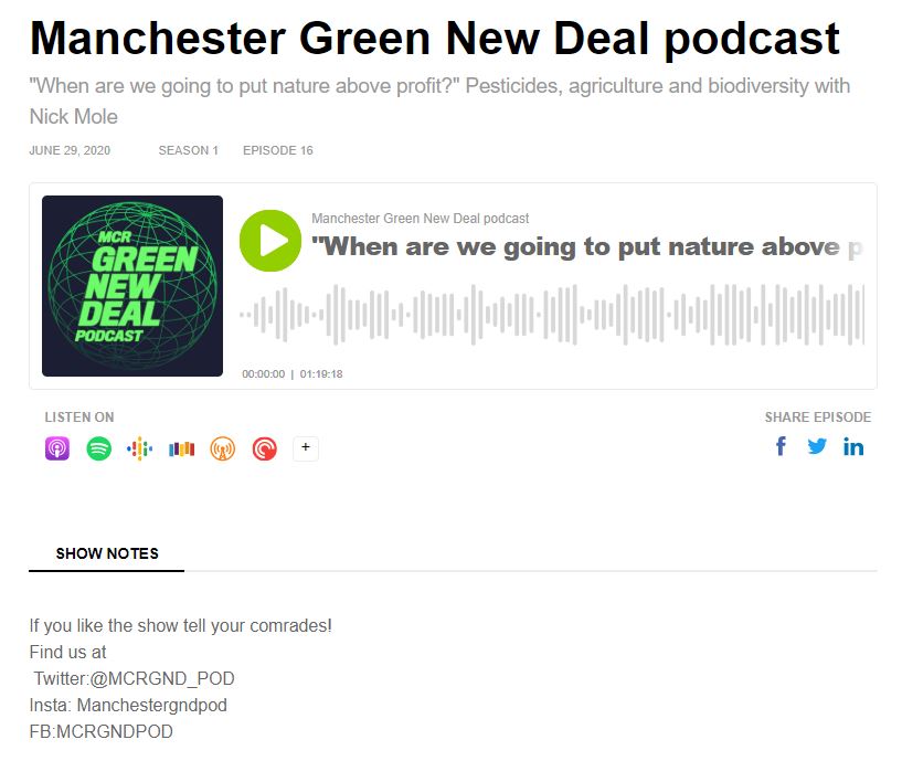 Manchester Green New Deal Podcast - When are we going to put nature above profit?