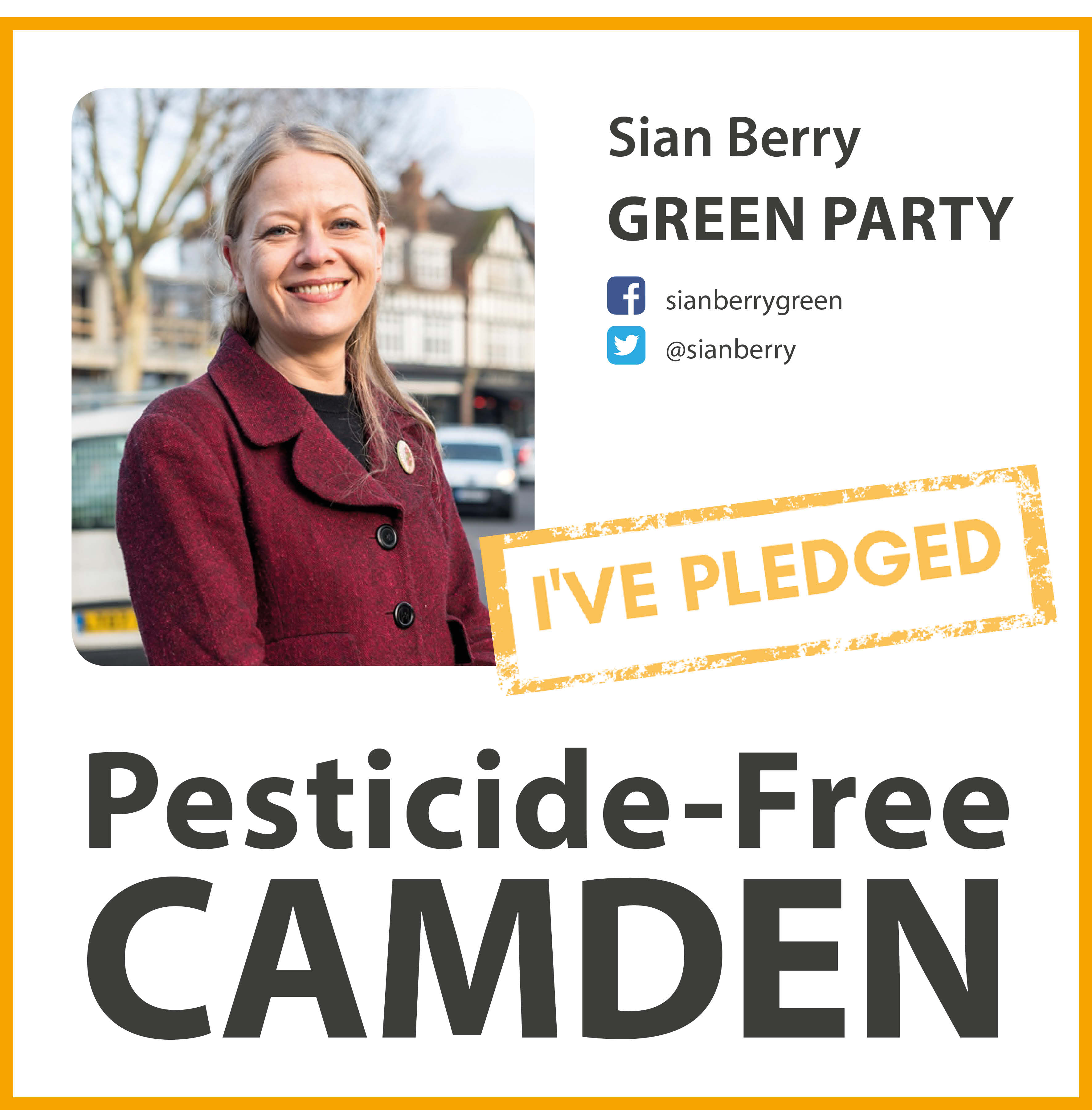 Sian Berry has taken the pesticide-free pledge in Camden