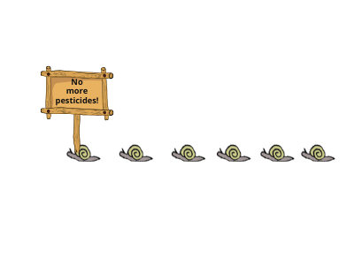 Snails to the left Snails to the left