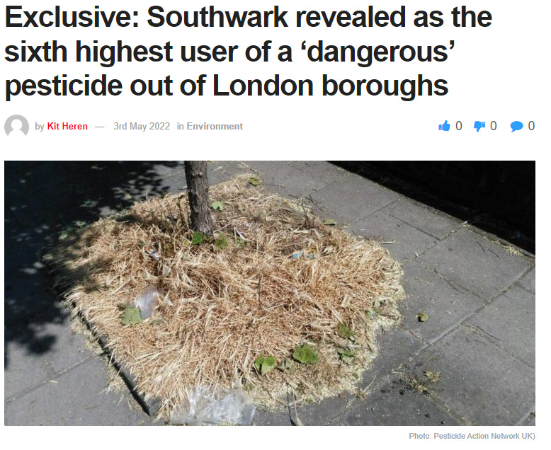Southwark News: Southwark revealed as the sixth highest user of a ‘dangerous’ pesticide out of London boroughs