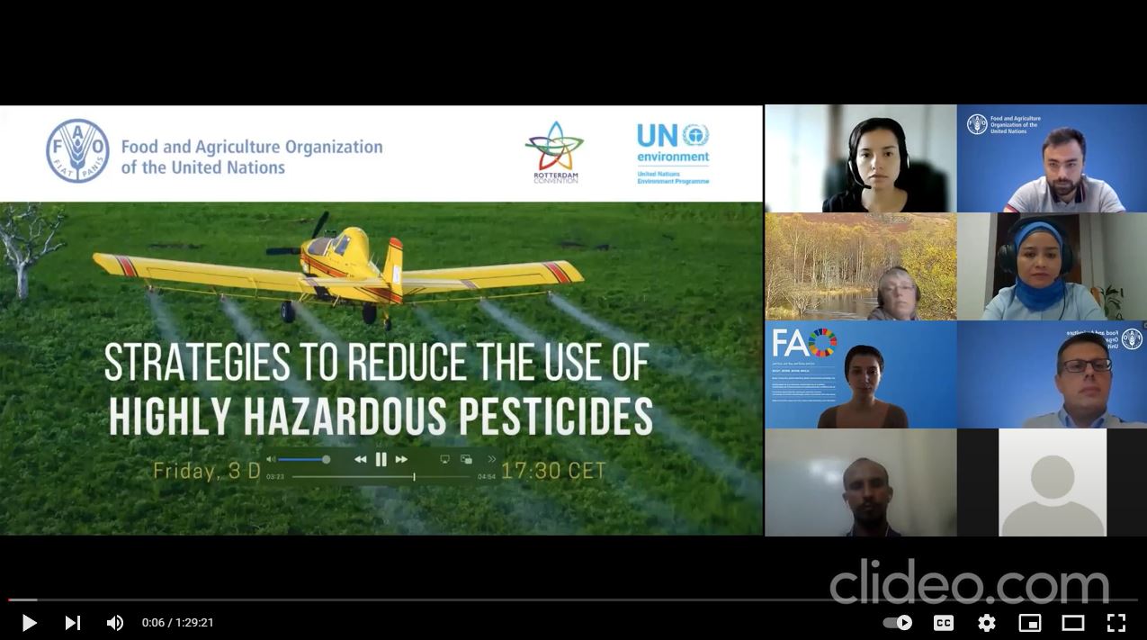 Watch the presentation on strategies to reduce the use of Highly Hazardous Pesticides