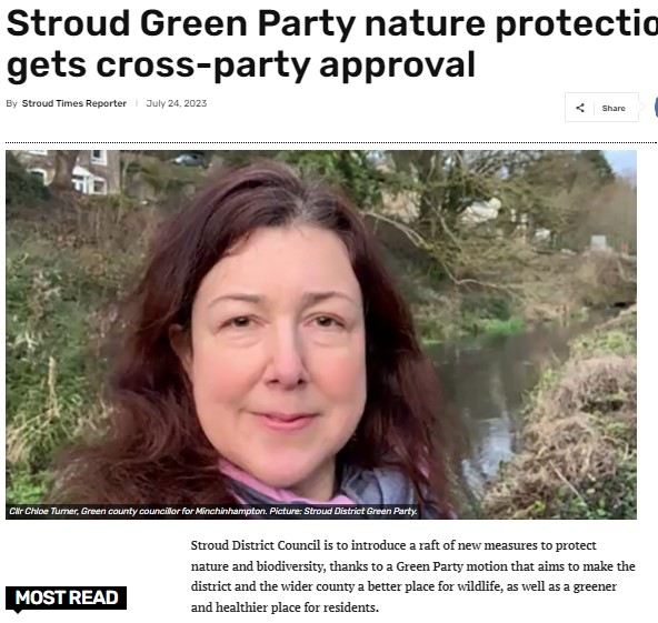 Stroud Times: Stroud Green Party nature protection motion gets cross-party approval