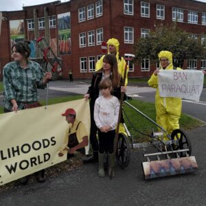 Protest outside Syngenta in Huddersfield against the export of paraquat