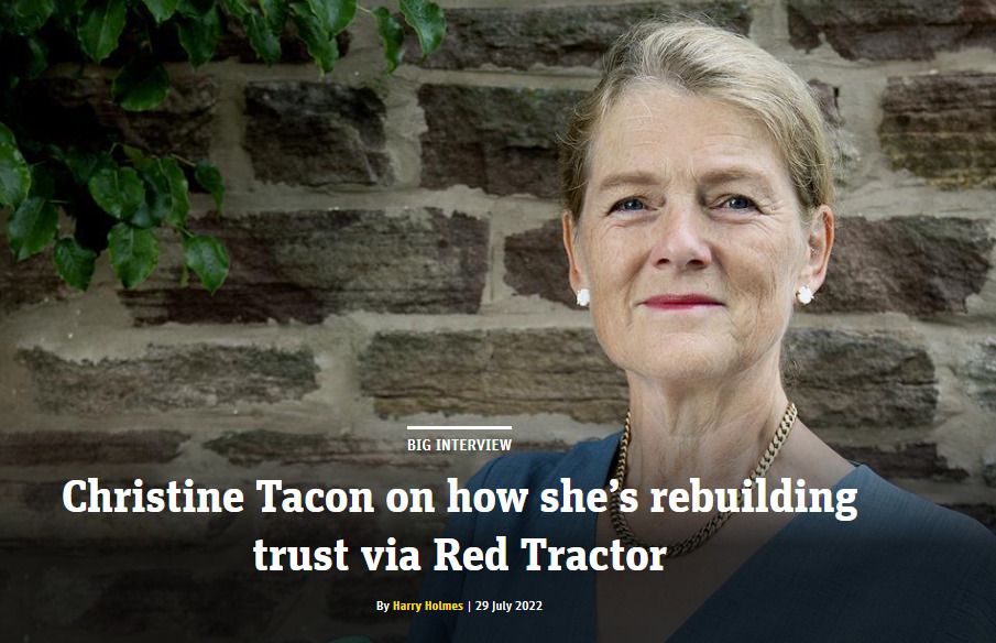 The Grocer: Christine Tacon on how she’s rebuilding trust via Red Tractor